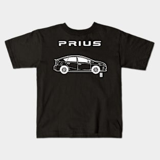 Prius (white design) Kids T-Shirt